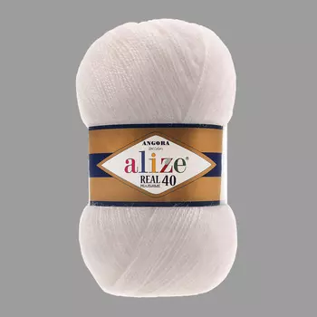 Пряжа ALIZE 'Angora real 40' 100 гр. 430м (40% шерсть, 60% акрил) (599 слоновая кость)