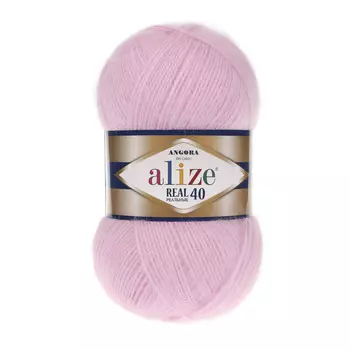 Пряжа ALIZE 'Angora real 40' 100 гр. 430м (40% шерсть, 60% акрил) (185 розовый)