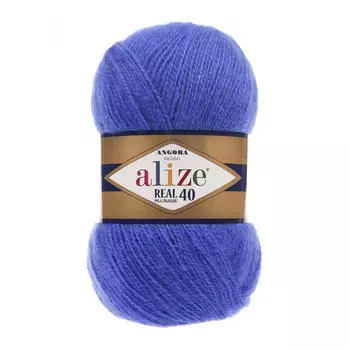Пряжа ALIZE 'Angora real 40' 100 гр. 480м (40% шерсть, 60% акрил) (237 сапфир)