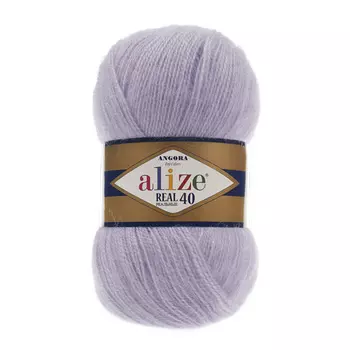 Пряжа ALIZE 'Angora real 40' 100 гр. 480м (40% шерсть, 60% акрил) (257 лаванда)