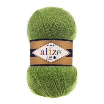 Пряжа ALIZE 'Angora real 40' 100 гр. 480м (40% шерсть, 60% акрил) (485 зеленый)