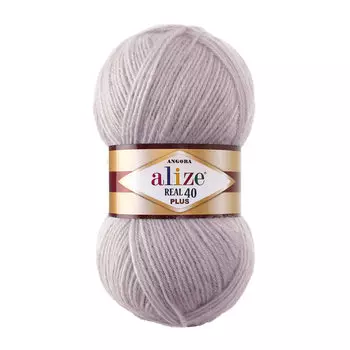 Пряжа Alize 'Angora Real 40 Plus' 100гр. 225м. (40% шерсть, 60% акрил) (365 лиловый)