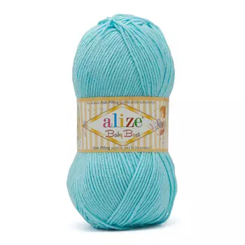 Пряжа Alize 'Baby Best' 100г 240м (10% бамбук, 90% акрил) с эффектом АНТИПИЛЛИНГ (189 св.бирюзовый)