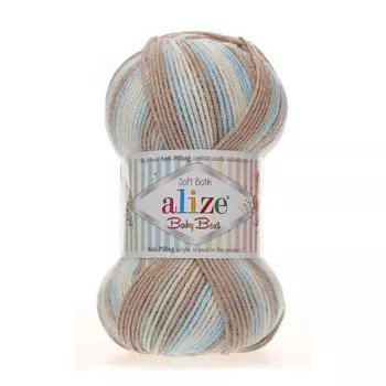 Пряжа Alize 'Baby Best Batik' 100г 240м (10% бамбук, 90% акрил) с эффектом АНТИПИЛЛИНГ (6657 секционный)