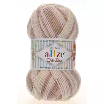 Пряжа Alize 'Baby Best Batik' 100г 240м (10% бамбук, 90% акрил) с эффектом АНТИПИЛЛИНГ (6656 секционный)