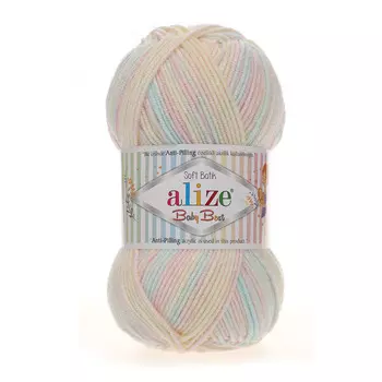 Пряжа Alize 'Baby Best Batik' 100г 240м (10% бамбук, 90% акрил) с эффектом АНТИПИЛЛИНГ (6655 секционный)