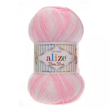 Пряжа Alize 'Baby Best Batik' 100г 240м (10% бамбук, 90% акрил) с эффектом АНТИПИЛЛИНГ (6660 секционный)