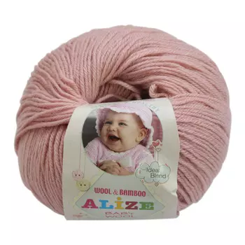 Пряжа ALIZE 'Baby wool' 50гр. 175м. (20%бамбук, 40%шерсть, 40%акрил)ТУ (161 пудра)