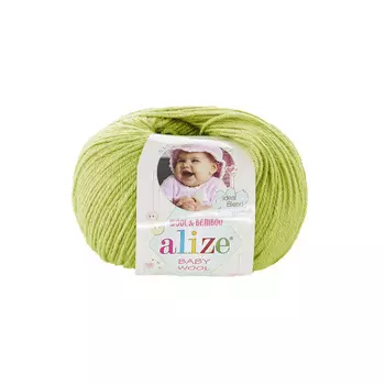 Пряжа ALIZE 'Baby wool' 50гр. 175м. (20%бамбук, 40%шерсть, 40%акрил)ТУ (612 фисташка)