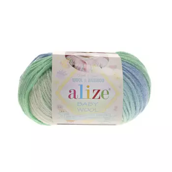 Пряжа ALIZE 'Baby wool batik' 50гр. 175м (20%бамбук, 40%шерсть, 40%акрил) (4389 секционный)