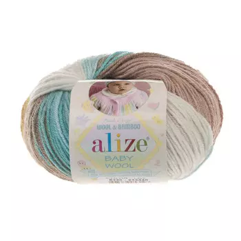 Пряжа ALIZE 'Baby wool batik' 50гр. 175м (20%бамбук, 40%шерсть, 40%акрил) (6320 секционный)