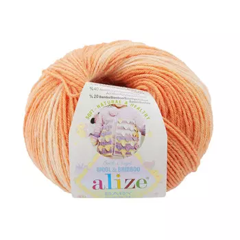 Пряжа ALIZE 'Baby wool batik' 50гр. 175м (20%бамбук, 40%шерсть, 40%акрил) (7720)