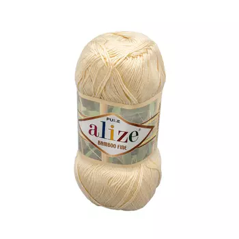 Пряжа ALIZE 'Bamboo fine' 100гр. 440м. (100% бамбук) (01 молочный)