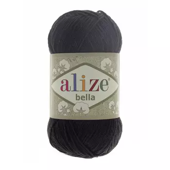 Пряжа ALIZE 'Bella' 50гр. 180м. (100% хлопок) ТУ (60 черный)