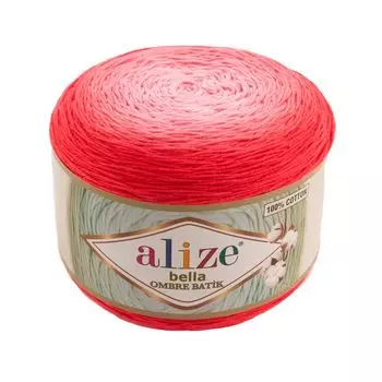 Пряжа Alize 'Bella Ombre Batik' 250г 900м (100% хлопок) (7404 красный)