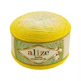 Пряжа Alize 'Bella Ombre Batik' 250г 900м (100% хлопок) (7414 желтый)