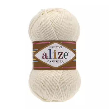 Пряжа ALIZE 'Cashmira' 100гр.300м (100%шерсть) ТУ (01 кремовый)