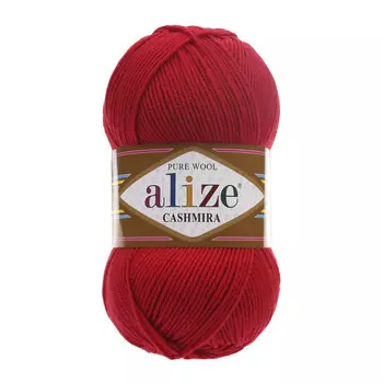 Пряжа ALIZE 'Cashmira' 100гр.300м (100%шерсть) ТУ (56 красный)