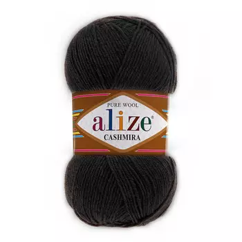 Пряжа ALIZE 'Cashmira' 100гр.300м (100%шерсть) ТУ (521 т.-серый меланж)