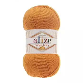 Пряжа ALIZE 'COTTON BABY SOFT ' 100гр. 270м (50% Xлопок - 50% Aкрил) (336 оранжевый)