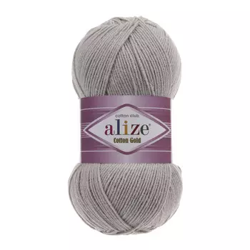 Пряжа ALIZE 'Cotton gold' (55%хлопок,45%акрил)ТУ (200 серый)