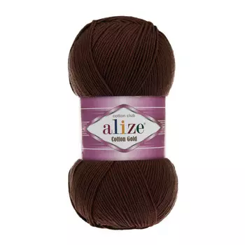 Пряжа ALIZE 'Cotton gold' (55%хлопок,45%акрил)ТУ (26 коричневый)