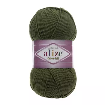 Пряжа ALIZE 'Cotton gold' (55%хлопок,45%акрил)ТУ (29 хаки)