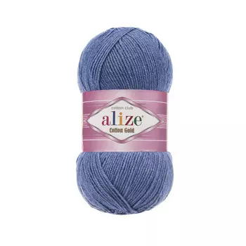 Пряжа ALIZE 'Cotton gold' (55%хлопок,45%акрил)ТУ (374 голубой меланж)