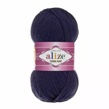 Пряжа ALIZE 'Cotton gold' (55%хлопок,45%акрил)ТУ (58 тёмно-синий)