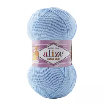 Пряжа ALIZE 'Cotton gold' (55%хлопок,45%акрил)ТУ (728 голубой)