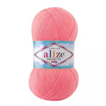Пряжа ALIZE 'Cotton Gold Fine Baby' 100гр, 470м (55%хлопок, 45%акрил) (33 темно-розовый)