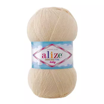 Пряжа ALIZE 'Cotton Gold Fine Baby' 100гр, 470м (55%хлопок, 45%акрил) (67 молочно-бежевый)