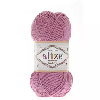 Пряжа Alize 'Cotton Gold Hobby' 50г 165м (55% хлопок, 45% акрил) (98 розовый)