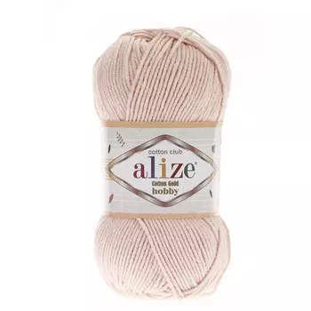Пряжа Alize 'Cotton Gold Hobby' 50г 165м (55% хлопок, 45% акрил) (382 телесный)