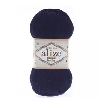 Пряжа Alize 'Cotton Gold Hobby' 50г 165м (55% хлопок, 45% акрил) (58 т.синий)