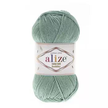 Пряжа Alize 'Cotton Gold Hobby' 50г 165м (55% хлопок, 45% акрил) (15 водяная зелень)