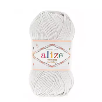 Пряжа Alize 'Cotton Gold Hobby' 50г 165м (55% хлопок, 45% акрил) (533 Пастельно-серый)
