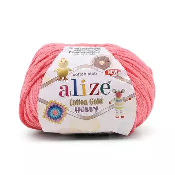 Пряжа Alize 'Cotton Gold Hobby NEW' 50г 165м (55% хлопок, 45% акрил) (33 темно-розовый)