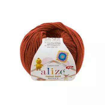 Пряжа Alize 'Cotton Gold Hobby NEW' 50г 165м (55% хлопок, 45% акрил) (36 терракот)