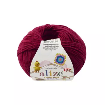 Пряжа Alize 'Cotton Gold Hobby NEW' 50г 165м (55% хлопок, 45% акрил) (390 вишня)