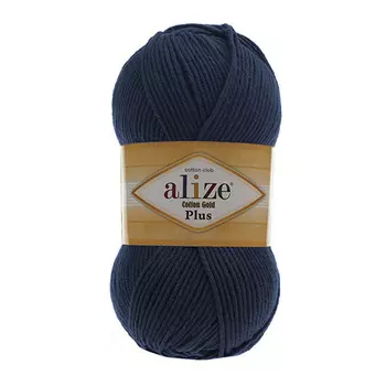 Пряжа ALIZE 'Cotton Gold Plus' 100гр., 200м. (55%хлопок, 45%акрил) ТУ (58 т.синий)