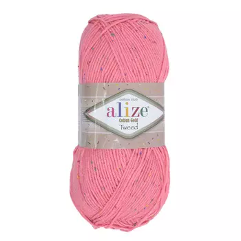 Пряжа Alize 'Cotton Gold Tweed' 100г 330м (57% хлопок, 40% акрил, 3% полиэстер) (33 розовый)