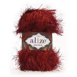 Пряжа ALIZE 'Decofur' травка 100гр. 110м. (100%п/э) ТУ (1373 красный)