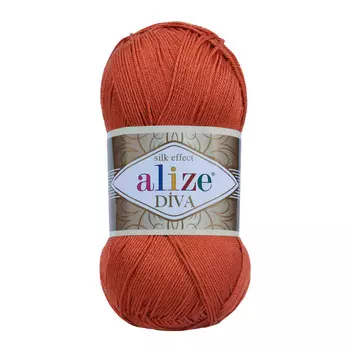 Пряжа ALIZE 'Diva' 100гр. 350м. (100% микрофибра) ТУ (36 терракот)