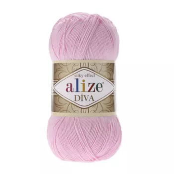 Пряжа ALIZE 'Diva' 100гр. 350м. (100% микрофибра) ТУ (291 светло-розовый)