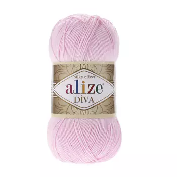 Пряжа ALIZE 'Diva' 100гр. 350м. (100% микрофибра) ТУ (185 бл.розовый)