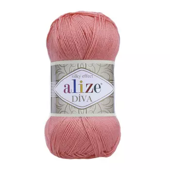 Пряжа ALIZE 'Diva' 100гр. 350м. (100% микрофибра) ТУ (619 коралловый)