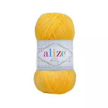 Пряжа ALIZE 'DİVA BABY' 100гр. 350м (100% Mикрофибра Aкрил) (216 желтый)
