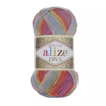 Пряжа ALIZE 'Diva batik' 100гр. 350м. (100% микрофибра) ТУ (3242 секционный)