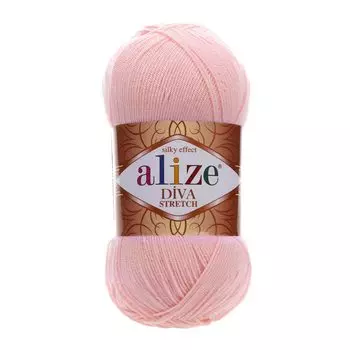 Пряжа ALIZE 'Diva stretch' 100гр. 400м. (92% микроакрил, 8%эластик) (363 нежная роза)